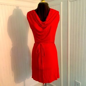 Gorgeous coral dress, with open back detail